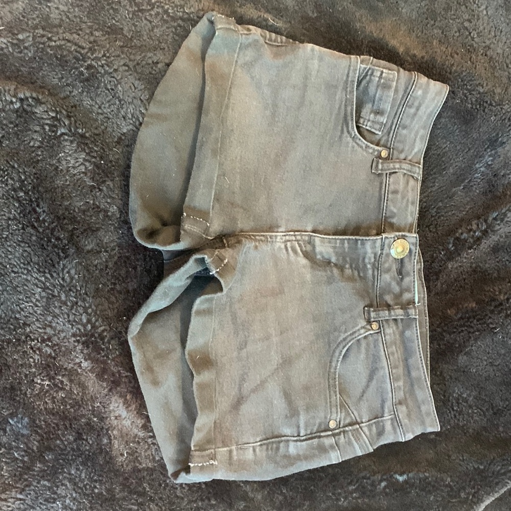 Black jean shorts